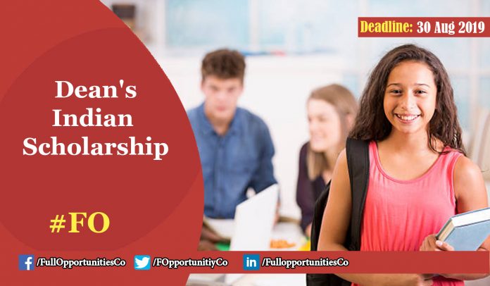 Dean's Indian Scholarship for International Relations and Diplomacy