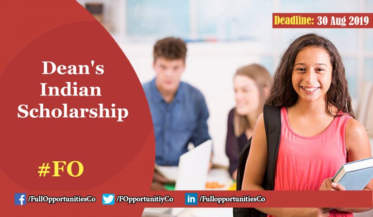 Dean’s Indian Scholarship for International Relations and Diplomacy in Australia 2019