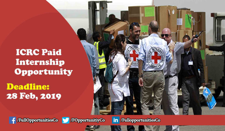 ICRC Paid Internship Opportunity 2019 for Pakistani Students