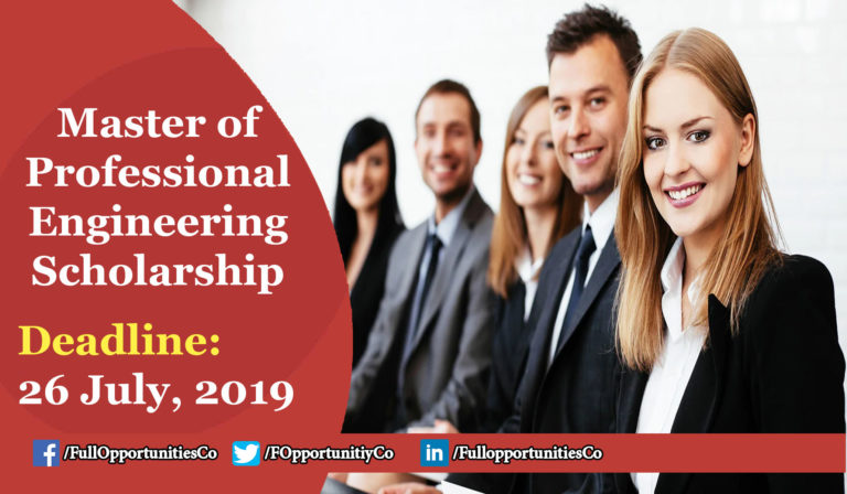 Master of Professional Engineering Scholarship 2019