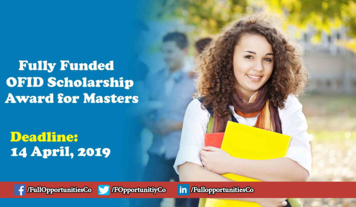 OFID Scholarship Award for Masters