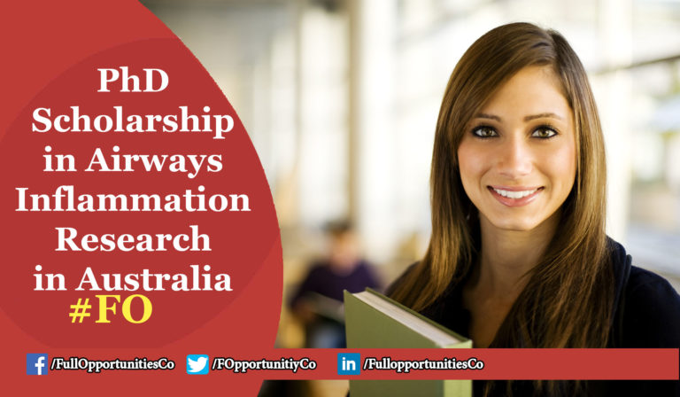 PhD Scholarship in Airways Inflammation Research (AIR) 2019