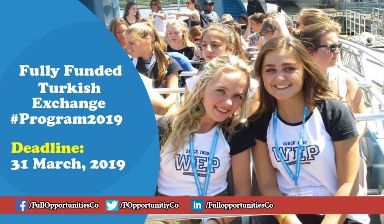 Turkish Exchange Program 2019 by Ministry of Youth and Sports (Fully Funded)