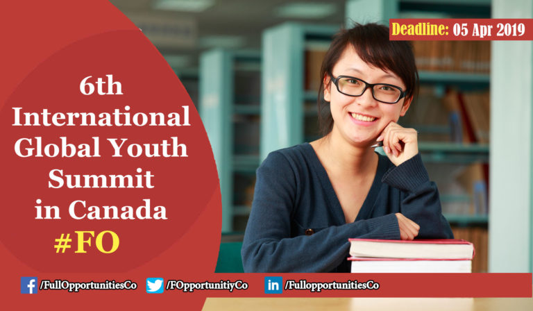 6th International Global Youth Summit Canada 2019 (Fully Funded)