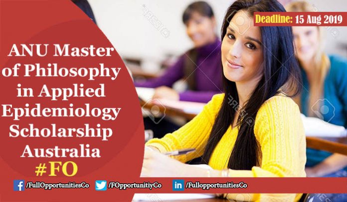 ANU Master of Philosophy in Applied Epidemiology Scholarship Australia 2019