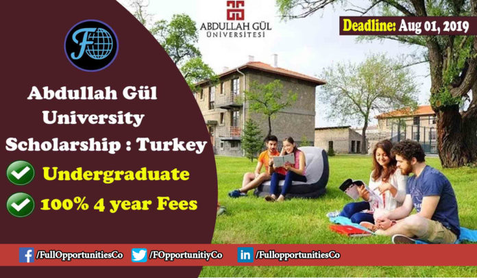 Abdullah Gul University Scholarship in Turkey