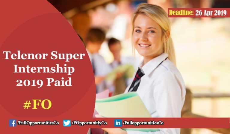 Telenor Super Internship 2019 Paid Internship