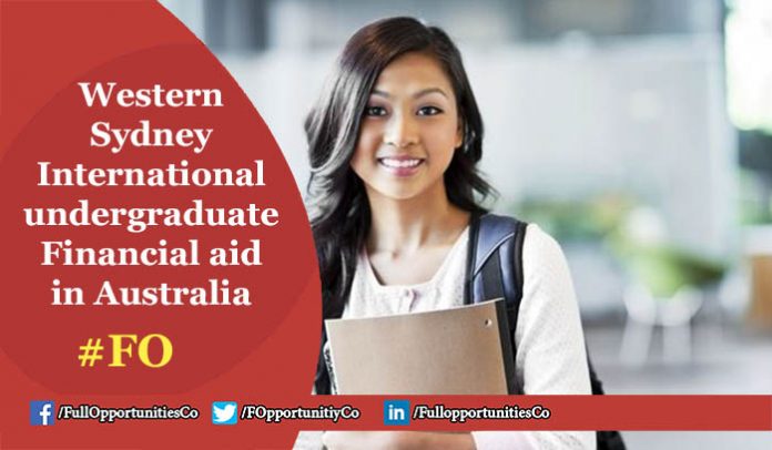 Western Sydney International undergraduate financial aid in Australia 2019