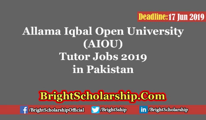 Allama Iqbal Open University (AIOU) Tutor Jobs 2019