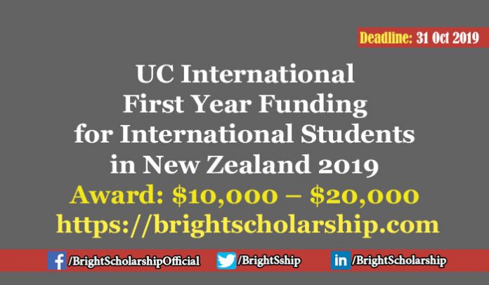 UC International First Year funding 2019