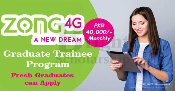 Zong 4G Graduate Trainee Program 2022 – PKR 40,000/Monthly