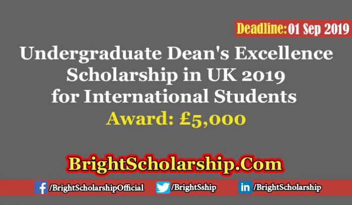 Dean's Excellence funding for International Students