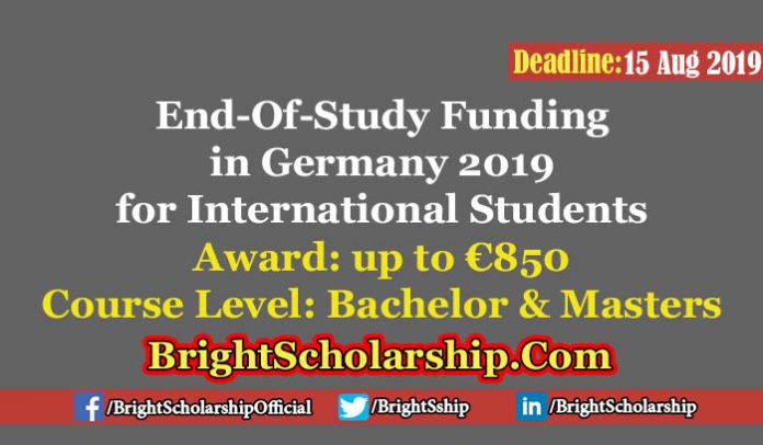 End-Of-Study Funding in Germany 2019