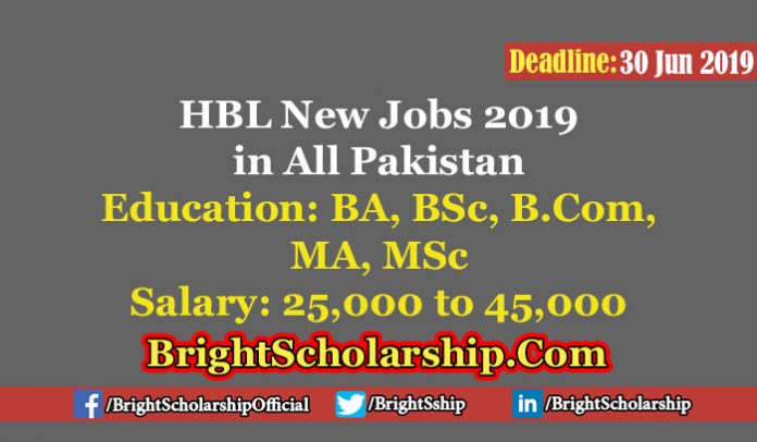 HBL Jobs 2019 Latest in All Pakistan for Male & Female – Apply Online