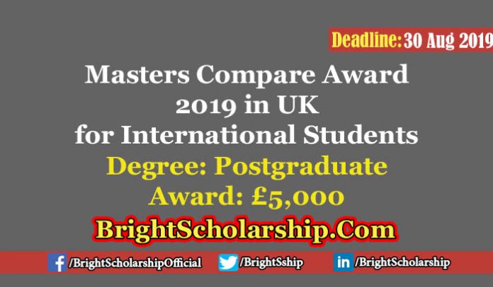 Masters Compare Scholarship 2019