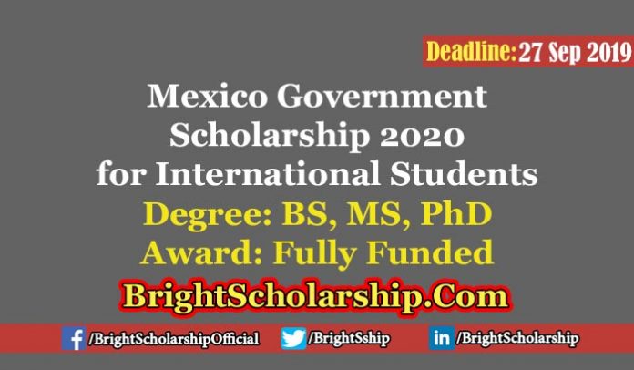 Mexico Government Scholarship 2020 for International Students
