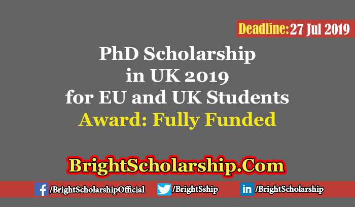 phd scholarship england