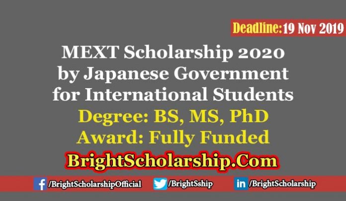 Japanese Government Scholarship 2020 Fully Funded