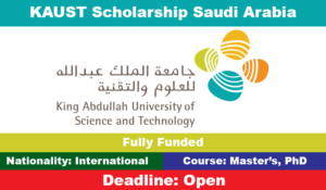 kaust scholarship (ms and phd)