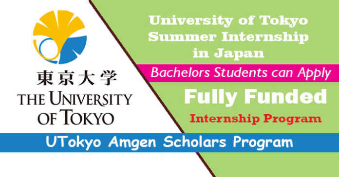 University of Tokyo Summer Internship 2022 in Japan (Fully Funded)