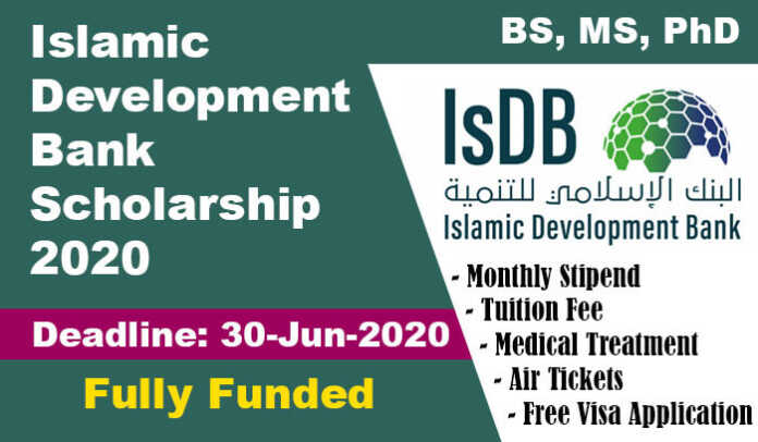 Islamic Development Bank Scholarship 2020 (Fully Funded) Islamic Development Bank Scholarship 2020 (Fully Funded)