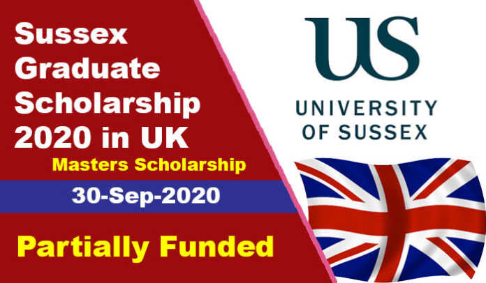 Sussex Graduate Scholarship 2020 in UK