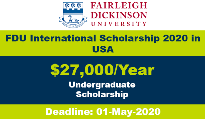 FDU International Scholarship 2020 in USA