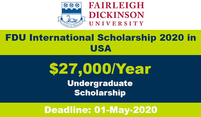FDU International Scholarship 2020 in USA