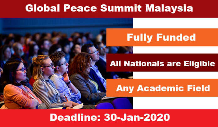 Global Peace Summit Malaysia 2020 (Fully Funded)