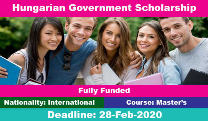 Hungarian Government Scholarship 2020 (Fully Funded)