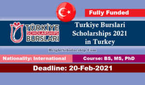 Turkiye Burslari Scholarships 2021 in Turkey (Fully Funded)