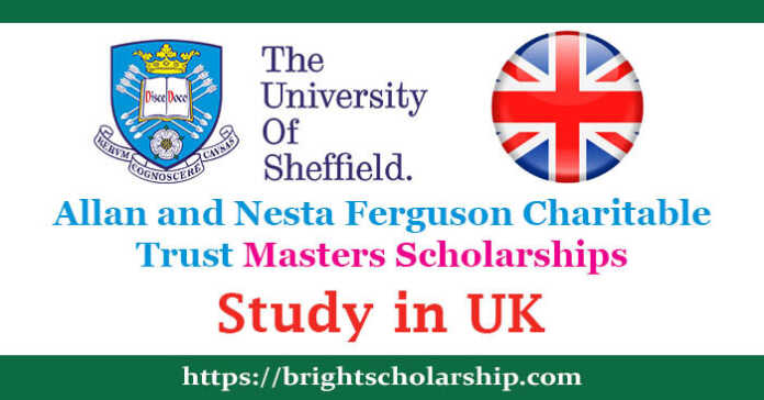 University of Sheffield Masters Scholarship 2023-24 in UK (Fully Funded)