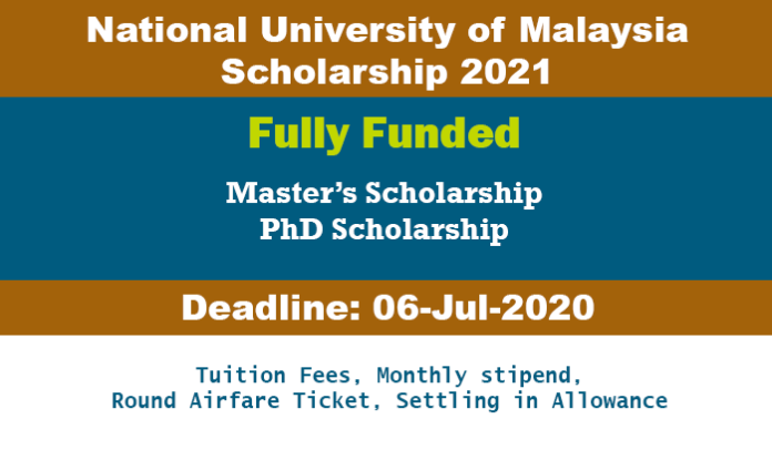 National University Of Malaysia Scholarship 2021 (Fully Funded)