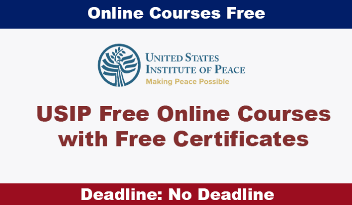 USIP Free Online Courses 2020 with Free Certificates
