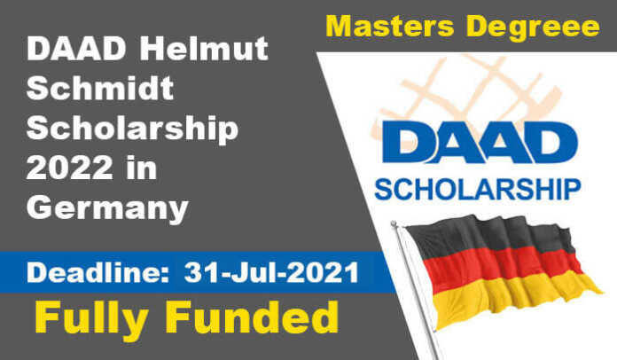 DAAD Helmut Schmidt Scholarship 2022 in Germany (Fully Funded)