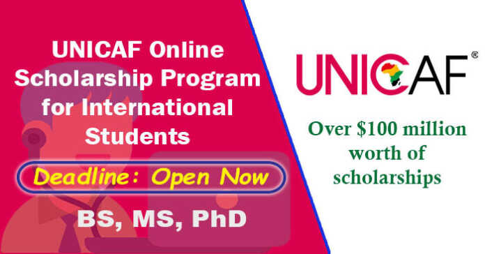 UNICAF Online Scholarship Program 2023-24 for International Students