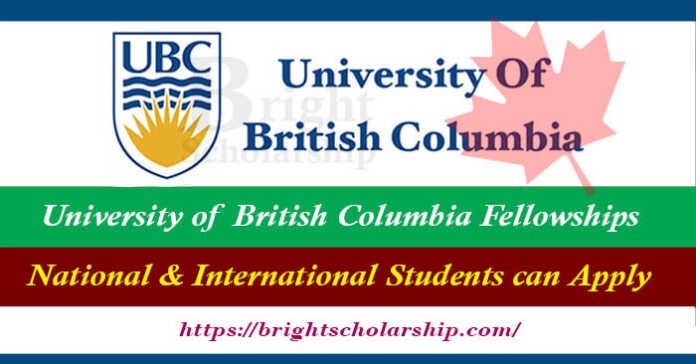 University of British Columbia Fellowships 2023 in Canada (Funded)