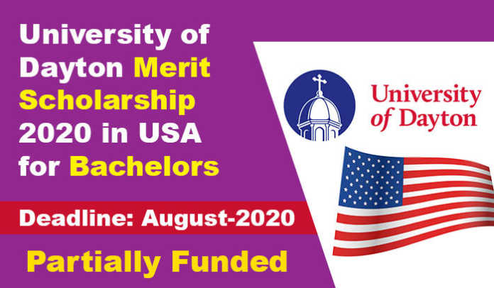University of Dayton Merit Scholarship 2020 in USA