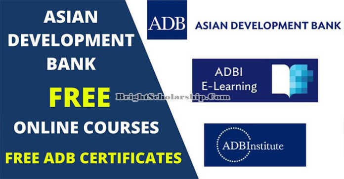 Asian Development Bank ADB Free Online Courses 2023-24 with Certificates