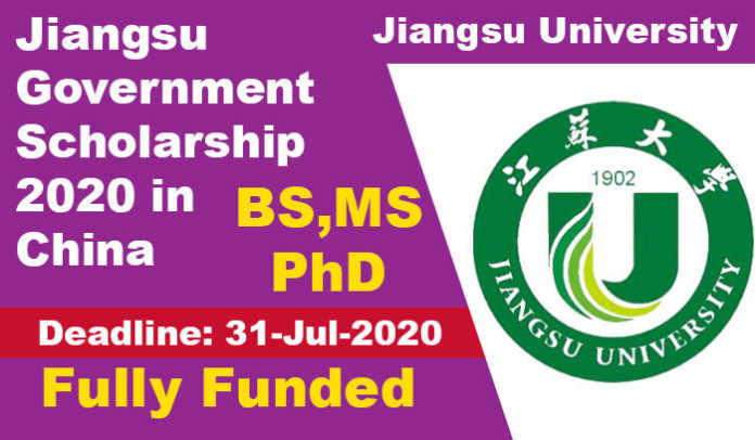 Jiangsu Government Scholarship 2020 in China (Fully Funded) Jiangsu Government Scholarship 2020 in China (Fully Funded)