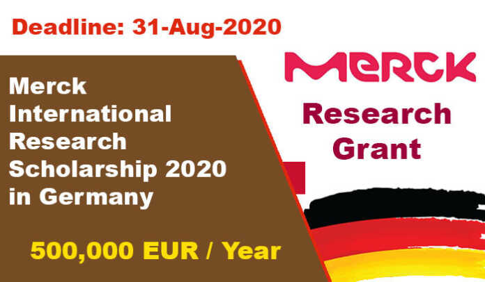 Merck International Research Scholarship 2020 in Germany Merck International Research Scholarship 2020 in Germany