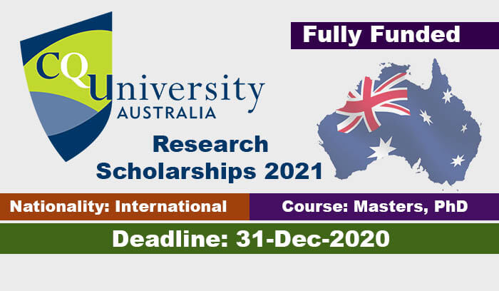 Central Queensland University RTP Scholarship 2021 in ...