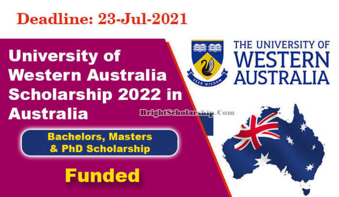University of Western Australia Scholarship 2022 in Australia (Funded)
