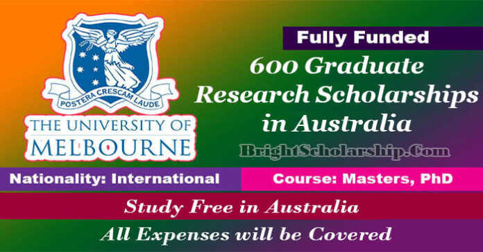 600 Graduate Research Scholarships 2023-24 in Australia (Fully Funded)