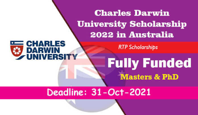 Charles Darwin University RTP Scholarship 2022 in Australia (Fully Funded)