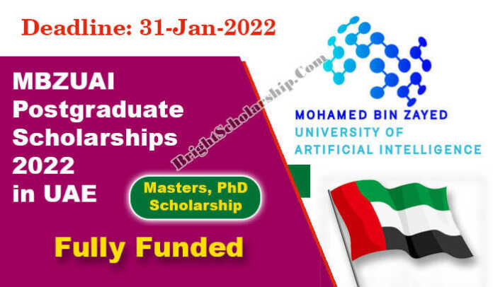 MBZUAI Postgraduate Scholarships 2022 in UAE (Fully Funded)
