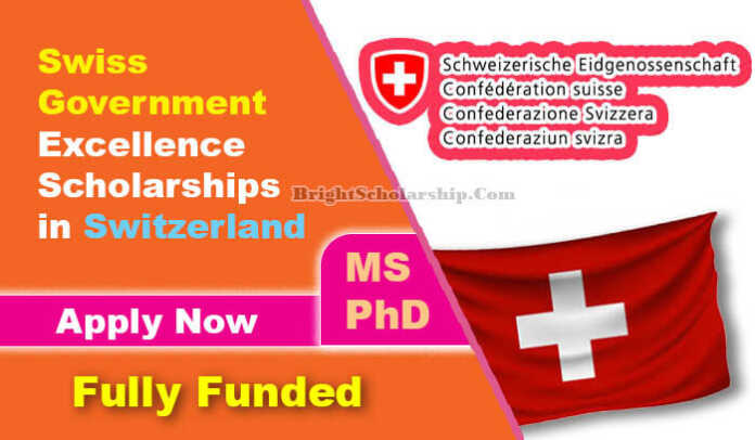 Swiss Government Excellence Scholarships 2022 in Switzerland (Fully Funded)