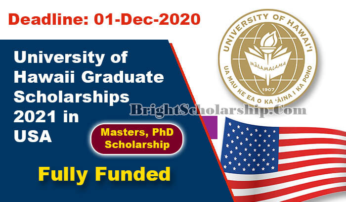 University Of Hawaii Graduate Scholarships 2021 In United States