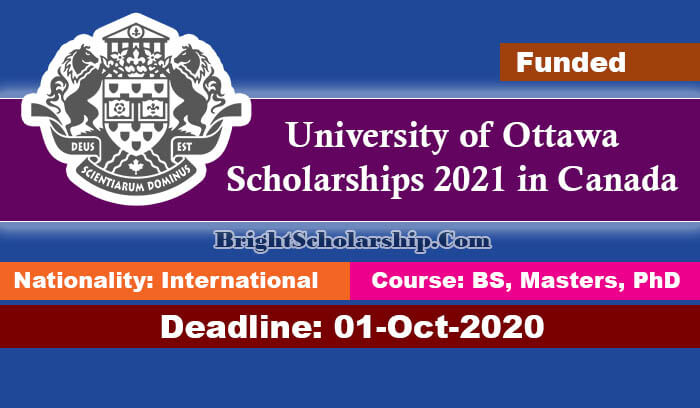 University of Ottawa Scholarships 2021 in Canada (Funded)