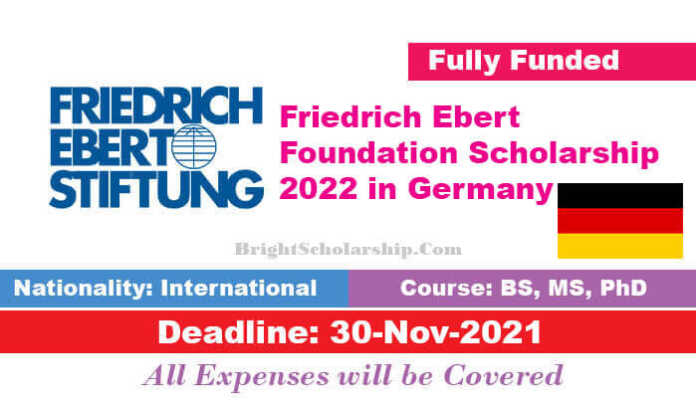 Friedrich Ebert Foundation Scholarship 2022 in Germany (Fully Funded)